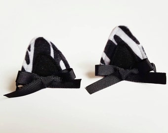 Zebra Costume Zebra Ears Hair Clips for Zebra Halloween Costumes Dress Up Pink Zebra and Multiple Colors Available