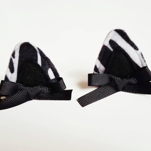 Zebra Costume Zebra Ears Hair Clips for Zebra Halloween Costumes Dress Up Pink Zebra and Multiple Colors Available