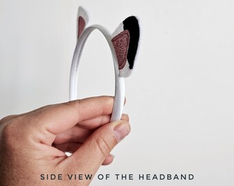 Set Orecchie Gatto E Collana Con Campana - Accessori Per Costume Halloween E Feste, Nero/Bianco - Foto 3