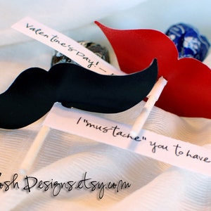 Mustache and Lips PRINTABLES for Suckers Valentine's Day Wedding or Birthday Party Gifts Favors Instant Download image 1