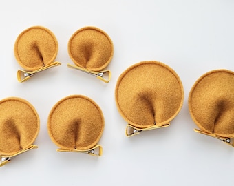 Winnie the Pooh Bear Costume Ears Hair Clips Set of 2 Clips 3 Size Options