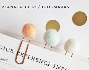 Felt Ball Copper Paperclips Planner Clips Accessories & Bookmarks
