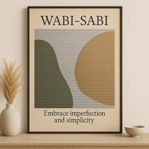 Wabi-Sabi Wall Art: Earthy Minimalist Japandi Print