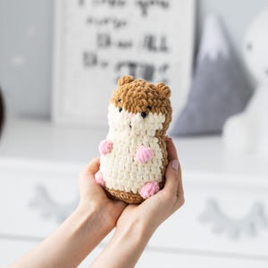 Crochet Hamster Plush, Cute Hamster Plush, Amigurumi Hamster, Soft Hamster Plush, Baby Hamster Toy, Tiny Crochet Hamster, Plush Doll Toy