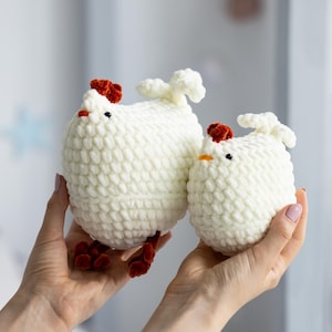 Crochet chicken plush, Crochet chicken toy handmade, Crochet hen chicken, Amigurumi chicken plushie, Farm animal plushies, Baby shower gift