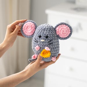 Crochet Mouse Toy,Plush Mouse Toy,Amigurumi Mouse,Stuffed Mouse Plush,Kawaii Mouse Plush,Soft Mouse Toy,Baby Mouse Plush,Mouse Plush Gift
