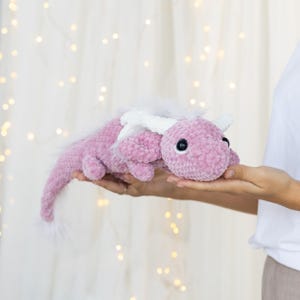 Crochet Dragon Plush, Amigurumi Dragon, Kawaii Dragon Plush, Soft Dragon Toy, Fantasy Plush Toy, Dragon Stuffed Animal, Cute Dragon Plush