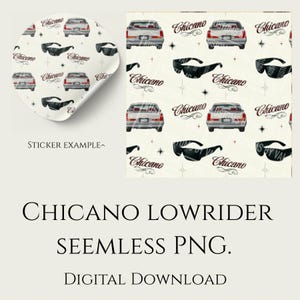 Chicano lowrider seamless print