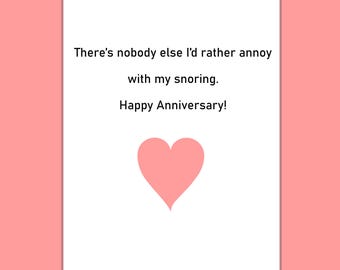Tarjeta divertida de aniversario de amor