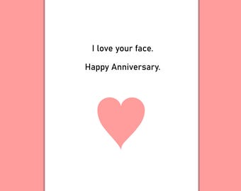 Tarjeta divertida de aniversario de amor