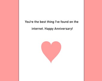 Tarjeta divertida de aniversario de amor
