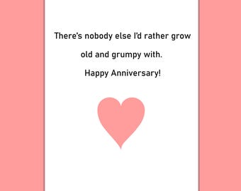 Tarjeta divertida de aniversario de amor