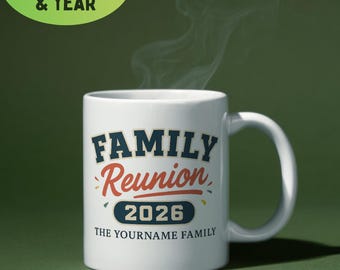 Personalized Family Mug – Family Reunion Custom Year – Custom Name Gift for Families and Relatives