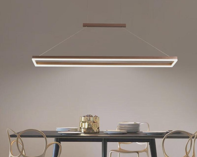 Featured listing image: Modern Gold Rectangular LED Ceiling Light: Elegant Aluminum Flush Mount Fixture for Home Decor