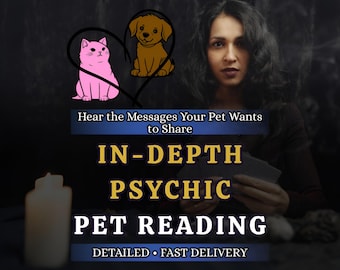 Lettura psichica per animali domestici, comunicatore con gli animali, guida ai tarocchi per cani e gatti per animali domestici vivi o deceduti