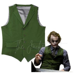 Joker Green Vest | The Dark Knight Heath Ledger Cosplay Waistcoat Costume