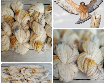 Snow Raptor ~ hand dyed yarn | merino wool and alpaca | sock/fingering weight