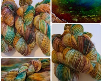 Yellowstone ~ hand dyed superwash merino wool yarn | 274 yards | sport weight