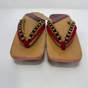 Vintage Japanese Wooden Geta Sandals – Traditional Thonged Footwear bild 5