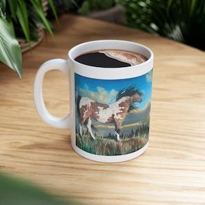 Majestic Horse Ceramic Mug | Perfect for Horse Lovers | Nature-Inspired Coffee Cup | Gift for Equestrians | Home Decor