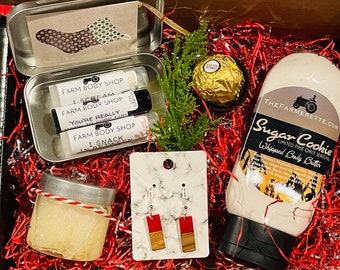 Holiday Care Gift Package Mailer Thinking of you Send a SPA SUGAR gift set Natural Made in the Midwest