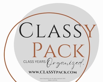 Classy Pack pages for grade school high school first day of school last day of school memories, organized school years, download, printable