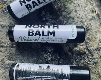 Natural Lip Balms #USA #sheabutter #vitaminE #soybeanoil #beeswax #sunfloweroil #chapstick #stockingstuffer #hostess gift #cocoabutter