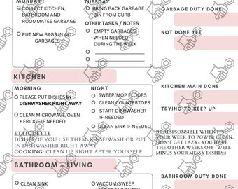 College Roommate Cleaning Schedule