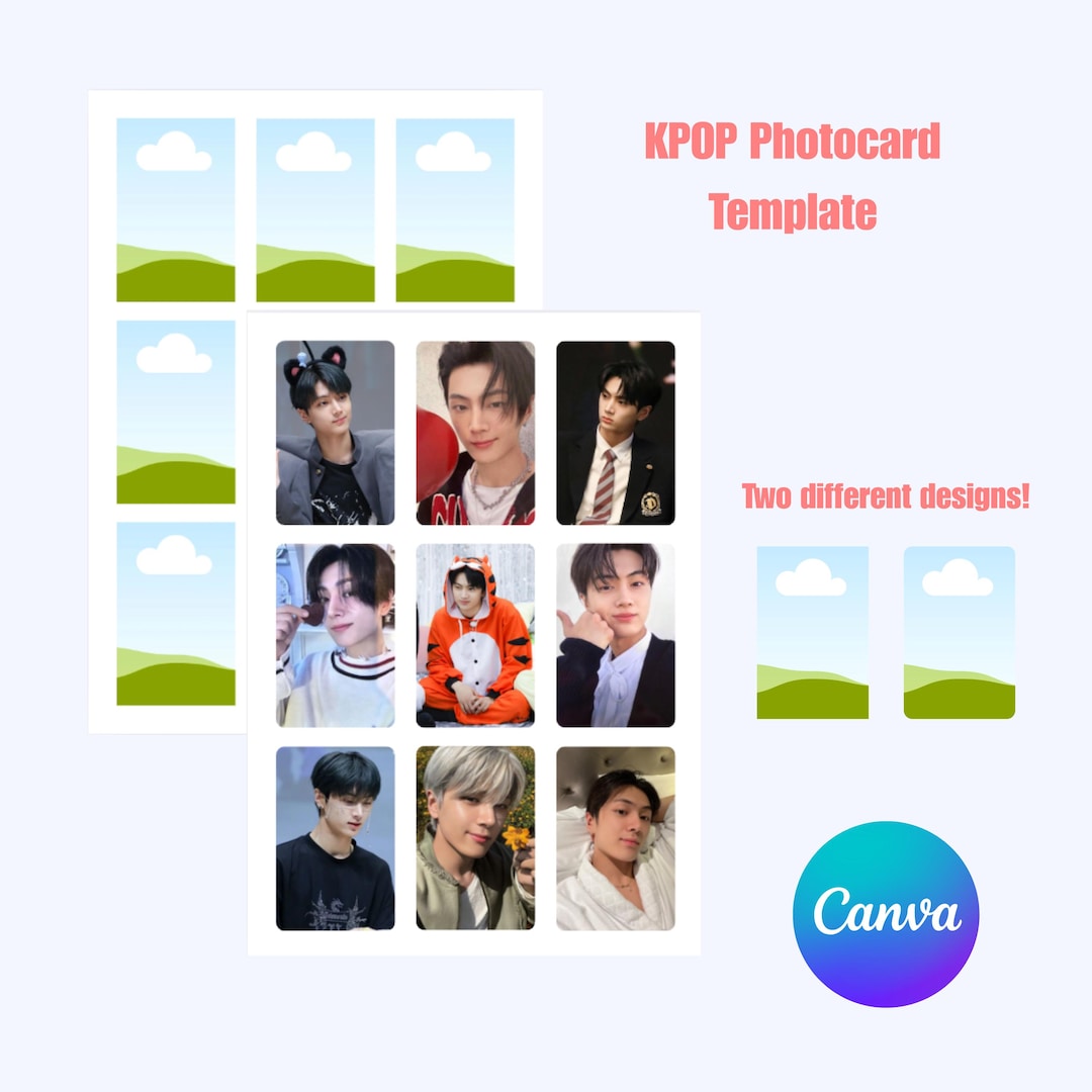 Kpop Photocard Canva Template Binder Filler Template Etsy
