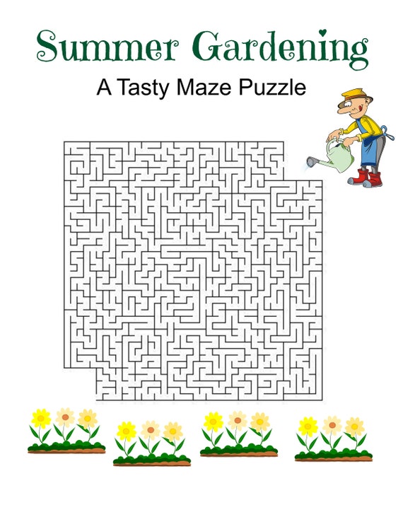 Summer Gardening Game Puzzle Set Of 3 Crossword Word Etsy