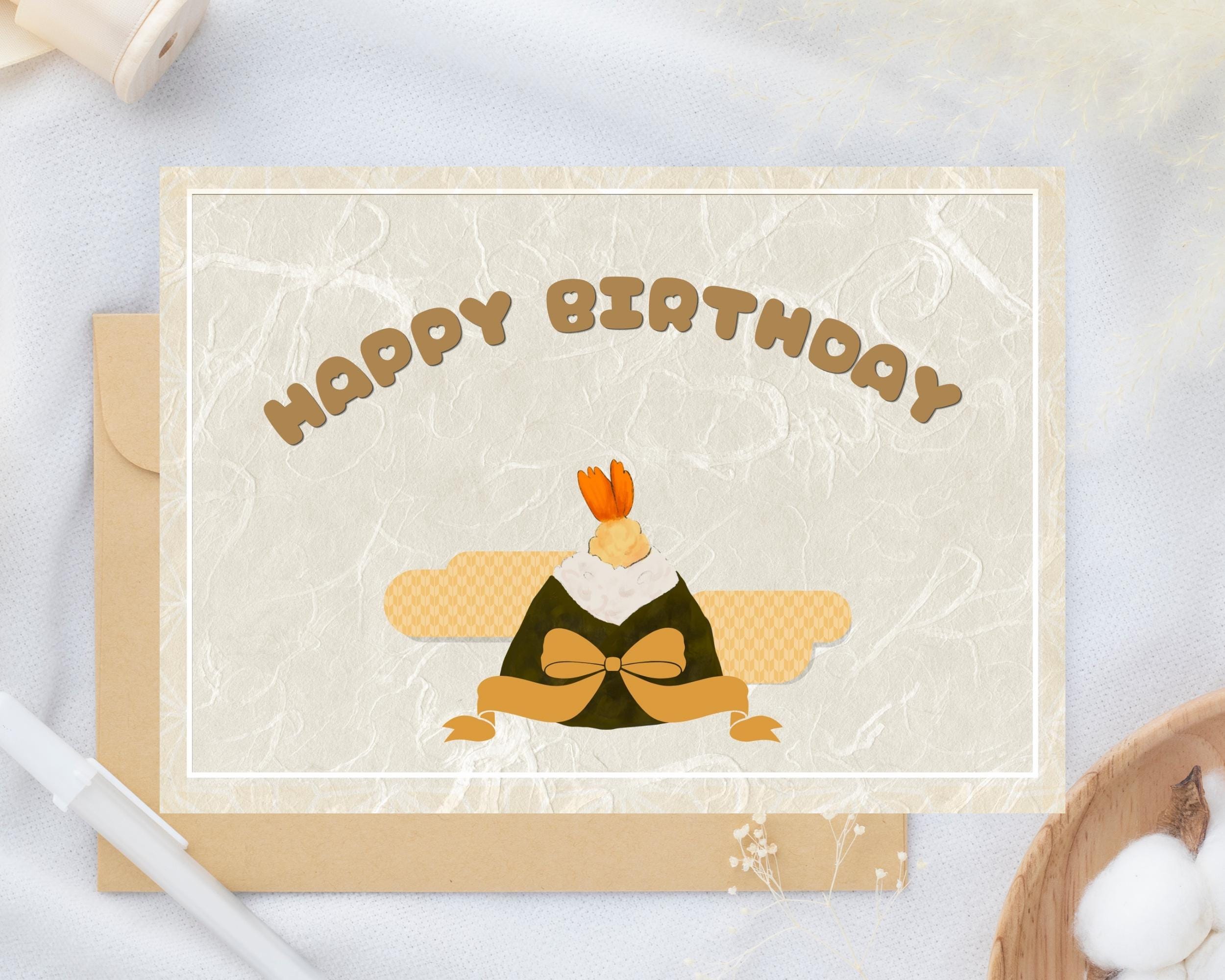 Japan birthday card - Etsy 日本