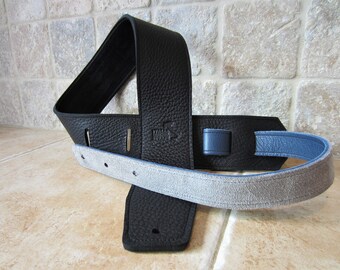 2.5" Premium Italian Leather Guitar Strap, Bass Strap - Handmade in USA - Italia Leather Straps, Vintage Guitar Straps