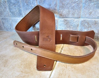 Italienischer Gitarrengurt aus Leder, handgefertigter 2,5"Bassgurt