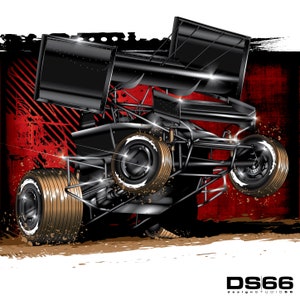 Sprint Car 2 Illustration