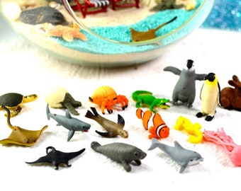 Miniature Animals & Sea Creatures – Fairy Garden, Terrarium, or Miniature Garden Figurine