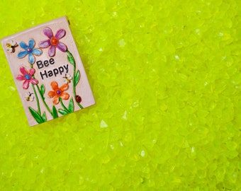 Neon Yellow Sea Glass Chips ~ Beach ~ Glass ~ Crafting ~ Beach Decor ~ Other Colors available (6 oz bag) ~ Sea Glass Chips Only