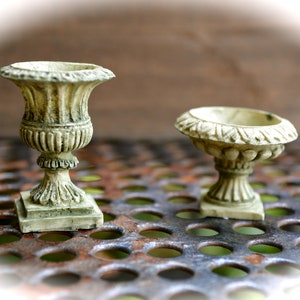 Miniature Garden Urns ~ Concrete Stone Design ~ Fairy Garden Miniatures ~ Gardening Supplies Accessories ~Choice of Urn at checkout ~ Resin