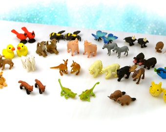 Miniature Animal & Sea Creature Figurines for Fairy Garden, Terrarium, Mini Garden Accessories 1" Miniature