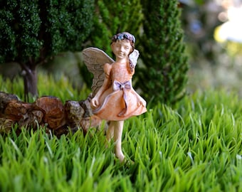 Miniature Strolling Fairy – 3" Resin Fairy Garden Figurine – Fairy Garden Miniature Accessory
