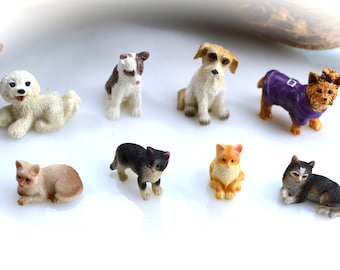Miniature Cats, Dogs & Animals ~ Fairy Garden Supplies ~ Tiny Resin Animals ~ Choice at Checkout ~ 1 Animal