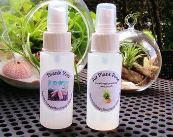 Combo Water Spray Bottle and Air Plant Food Spray Bottle for use with Airplants