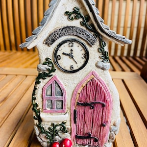 Fairy Garden Door ~ Fairy Clock Tower ~ Fairy Gardens ~ Miniature Garden Supplies ~ Fairy Garden Miniatures ~ Fairy~ 7.25″ Tall x 4.25″ Wide