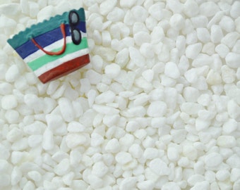 White Pebbles for Terrariums ~ Fairy Garden Supplies ~ Vase Filler ~ Decorative Stones ~  Miniature Garden Accessories ~ 6 oz Bag