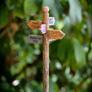 Miniature Garden Sign ~ Fairy Garden Sign ~ Fairy Garden Miniatures ~ Fairy Garden Supplies ~ Terrarium accessories ~ Road Sign ~ 5&quot;h x 2&quot;w