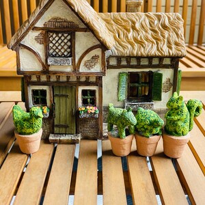 Miniature Topiary Animals ~ 1 Piece choice at checkout ~ Faux Animal Garden Flowerpot Plants  ~ Fairy Garden Supplies ~ 1.5&quot;h x 1.25&quot;d