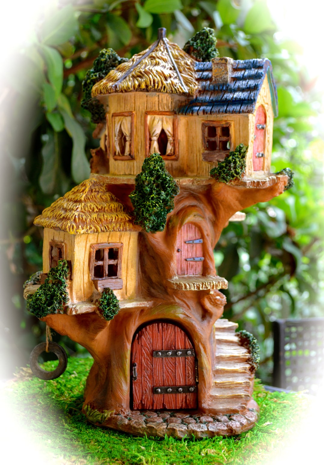 Fairy Garden Tree House ~ Miniature Fairy House With Tree Design