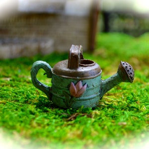 Miniature Watering Can ~ 1” Tall x 2″ Long ~ Fairy Garden Miniatures ~ Fairy Garden Supplies ~ Miniature Gardening ~ Resin ~ Gardening Gifts