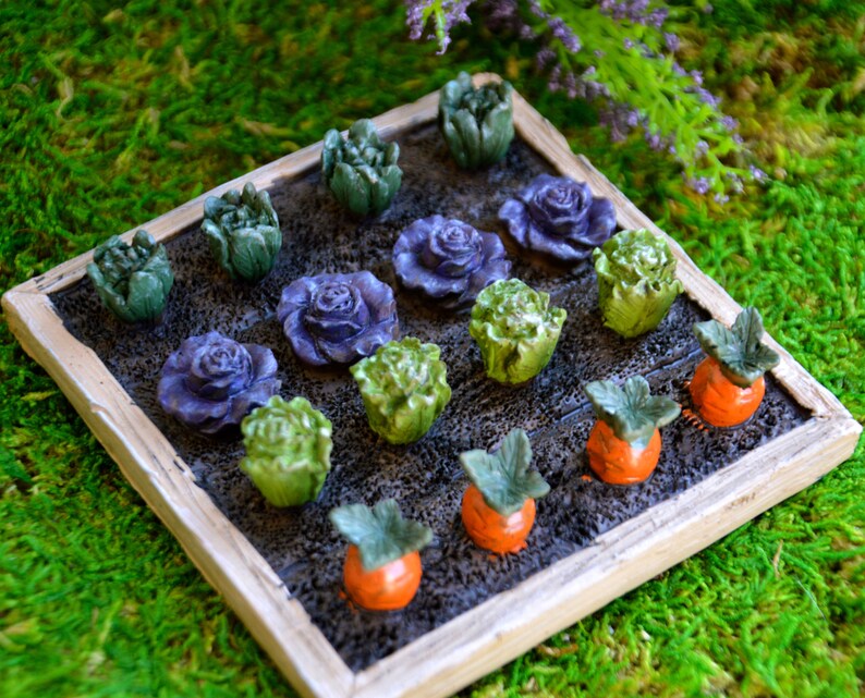 Miniature Vegetable Garden Fairy Garden Miniatures Supply Etsy