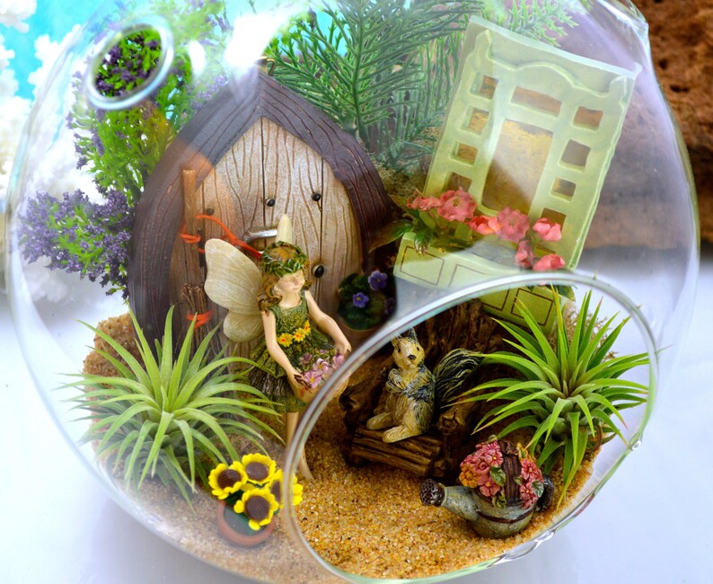 Fairy Garden Terrarium Kit 8 Air Plant Terrarium Etsy