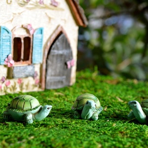 Miniature Turtle Figurine – Fairy Garden, Mini Garden, Terrarium, Resin Turtle